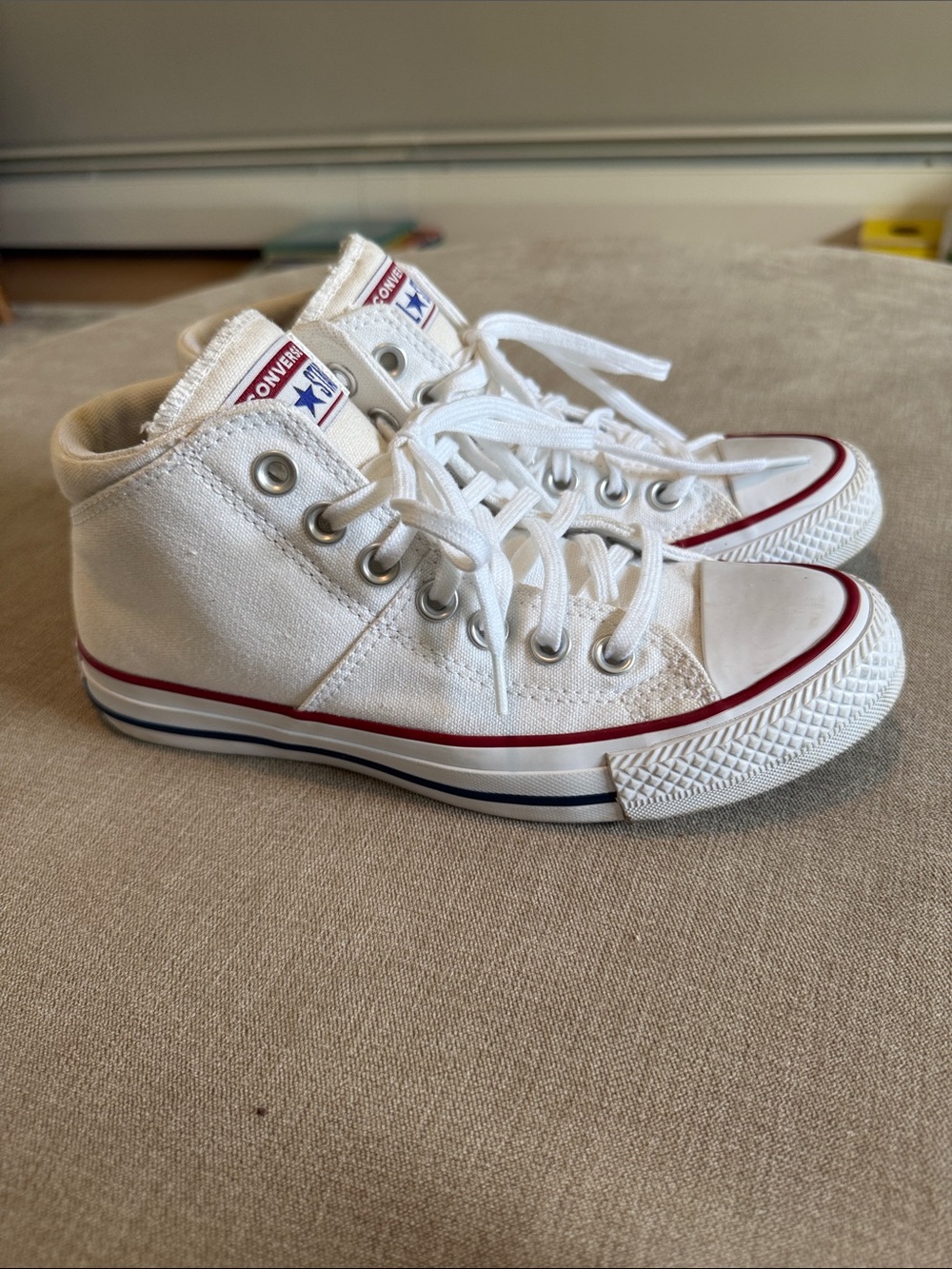 Converse Women’s white High-Top Canvas Sneakers